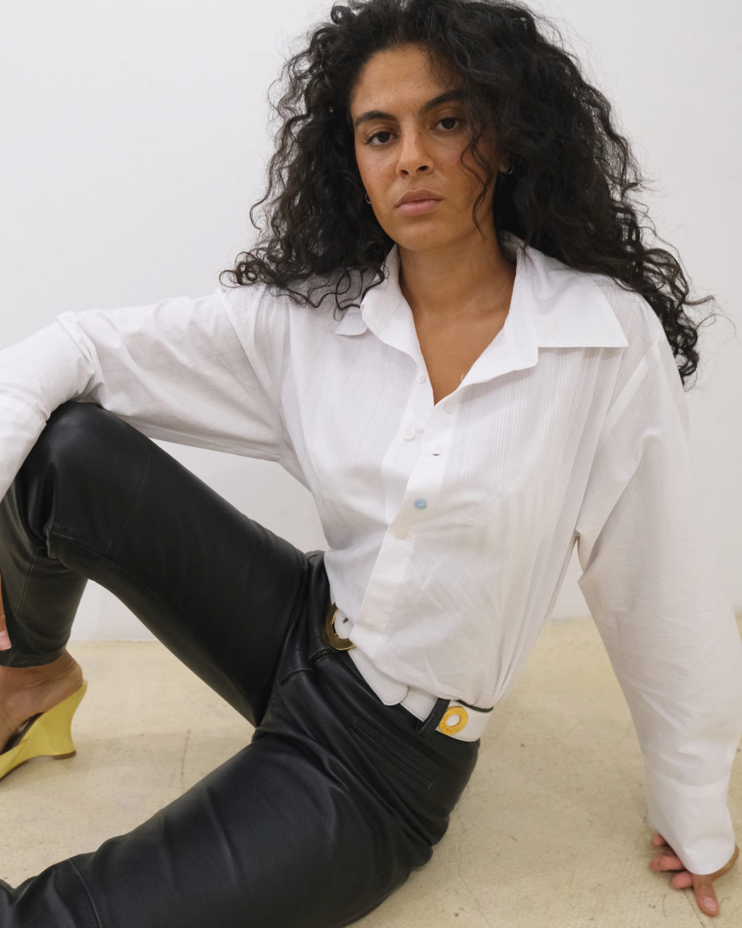 Sheer white cotton shirt