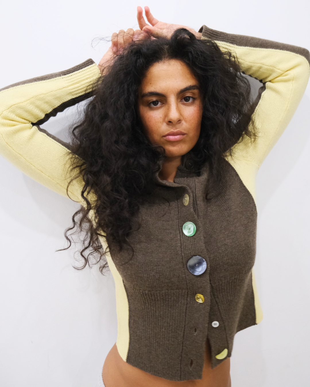 Wool and cahemire fitted cardigan
