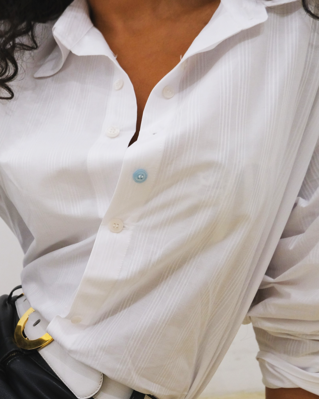 Sheer white cotton shirt