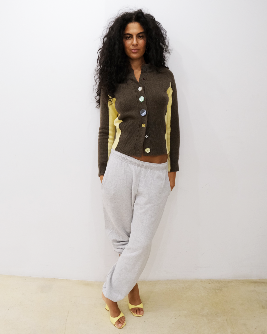 Wool and cahemire fitted cardigan