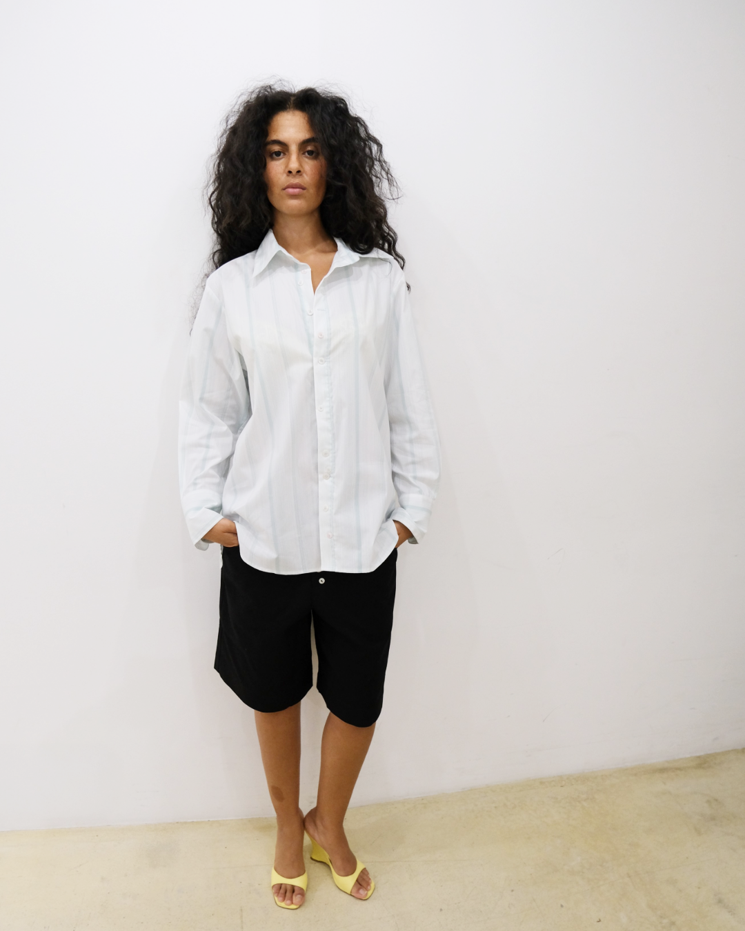 Pastel mint cotton shirt